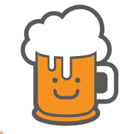 A beer stein with a smiley face