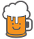 A beer stein with a smiley face