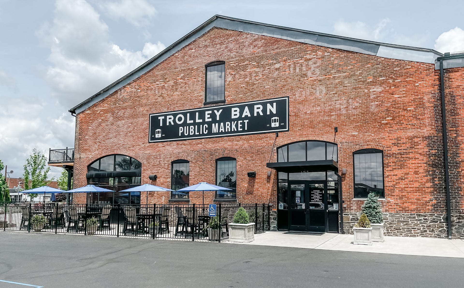 Exterior of the Trolley Barn Public Market